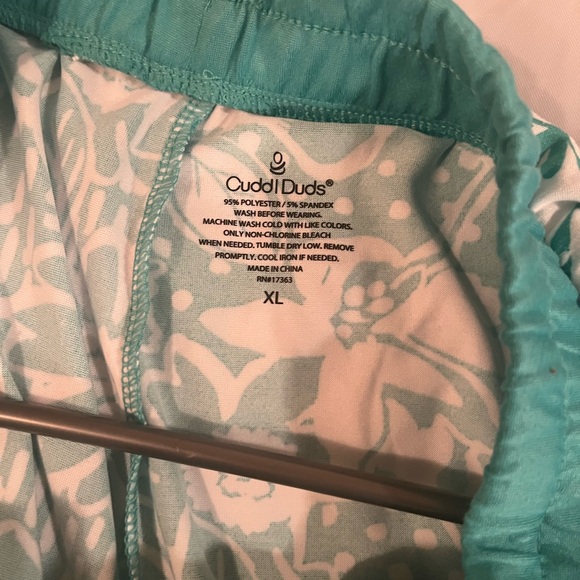 NEW Cuddl Duds Womens 3-pc Jade Print Pajama Set - Picture 8 of 10